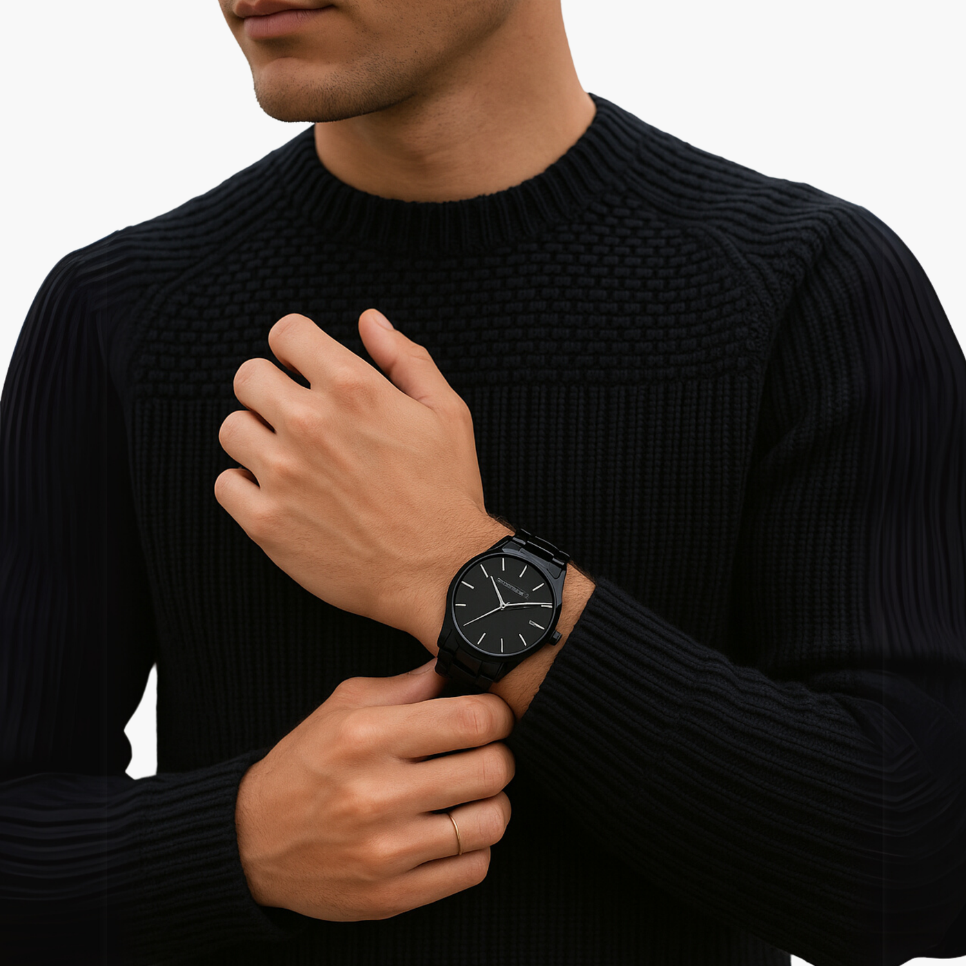 Relógio Masculino Safed Black Silver 40mm