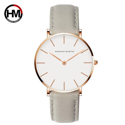 Quartz Movement Brown Leather horloges vrouwen White Dial Women Top Brand Luxury Waterproof Watch relogio feminino zegarek damsk