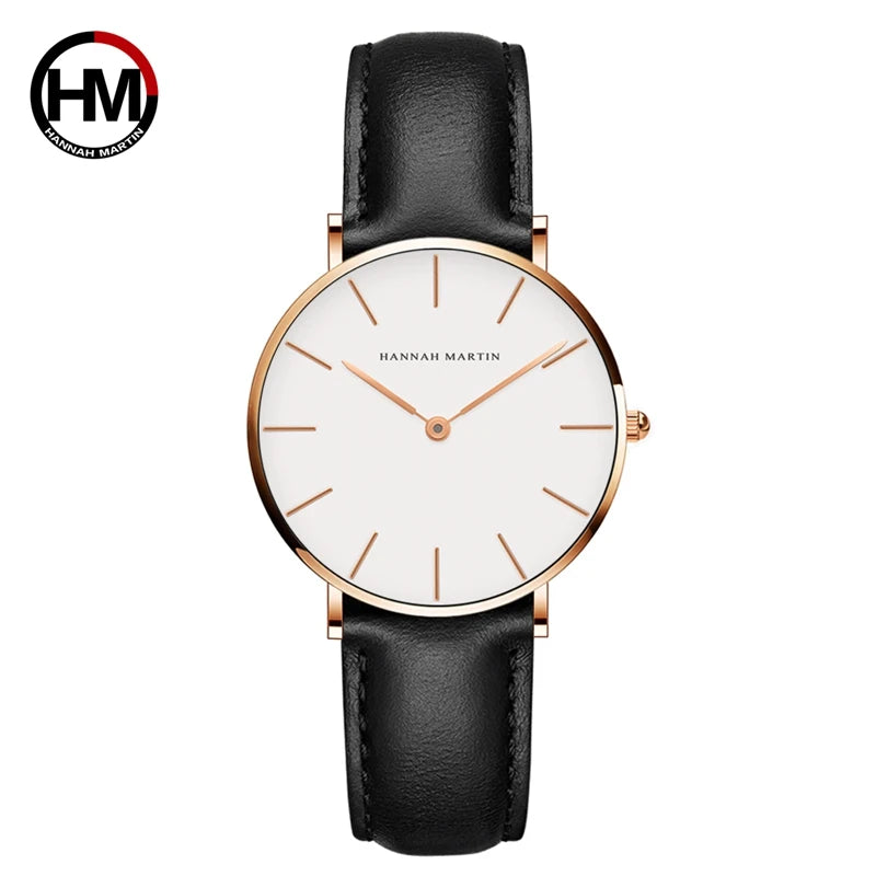Quartz Movement Brown Leather horloges vrouwen White Dial Women Top Brand Luxury Waterproof Watch relogio feminino zegarek damsk