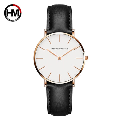 Quartz Movement Brown Leather horloges vrouwen White Dial Women Top Brand Luxury Waterproof Watch relogio feminino zegarek damsk
