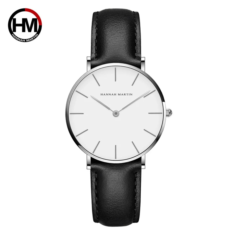 Quartz Movement Brown Leather horloges vrouwen White Dial Women Top Brand Luxury Waterproof Watch relogio feminino zegarek damsk