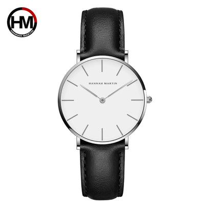 Quartz Movement Brown Leather horloges vrouwen White Dial Women Top Brand Luxury Waterproof Watch relogio feminino zegarek damsk