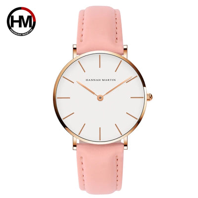 Quartz Movement Brown Leather horloges vrouwen White Dial Women Top Brand Luxury Waterproof Watch relogio feminino zegarek damsk