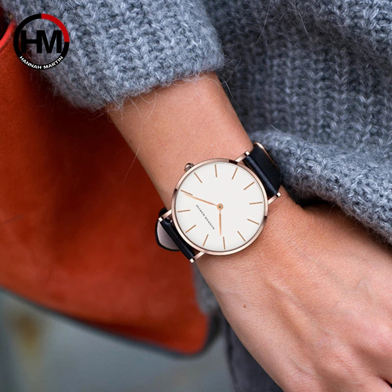Quartz Movement Brown Leather horloges vrouwen White Dial Women Top Brand Luxury Waterproof Watch relogio feminino zegarek damsk